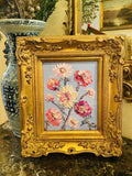 KADLIC Original Oil Painting Wildflowers Impasto Gold Gilt 15" Frame