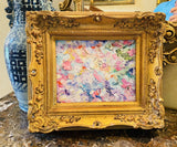 KADLIC Original Oil Painting Abstract Impasto Gold Gilt 15" Frame