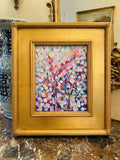 KADLIC Abstract Impasto Original Oil Painting Gold Gilt Frame Fine Art 14”x16