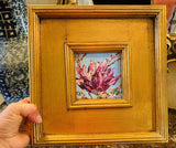 KADLIC Original Oil Painting Floral Magnolia Impasto Gold Gilt 10” Frame