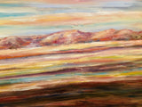 KADLIC Abstract Mountain Landscape Impasto Original Oil Painting Huge 48”x36”