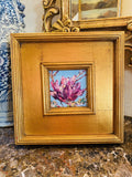 KADLIC Original Oil Painting Floral Magnolia Impasto Gold Gilt 10” Frame