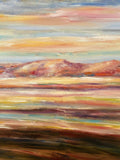 KADLIC Abstract Mountain Landscape Impasto Original Oil Painting Huge 48”x36”