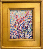 KADLIC Abstract Impasto Original Oil Painting Gold Gilt Frame Fine Art 14”x16