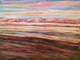 KADLIC Abstract Mountain Landscape Impasto Original Oil Painting Huge 48”x36”