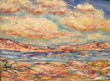 KADLIC Abstract Sunset Seascape Impasto Original Oil Painting On canvas 36x24"