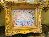 KADLIC Original Oil Painting Abstract Impasto Gold Gilt 15" Frame