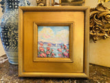 KADLIC Abstract Impasto Seascape Original Oil Tile Painting Gilt Frame Fine Art