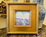 KADLIC Abstract Impasto Seascape Original Oil Tile Painting Gilt Frame Fine Art