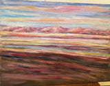 KADLIC Abstract Mountain Landscape Impasto Original Oil Painting Huge 48”x36”