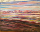 KADLIC Abstract Mountain Landscape Impasto Original Oil Painting Huge 48”x36”