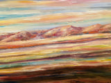 KADLIC Abstract Mountain Landscape Impasto Original Oil Painting Huge 48”x36”