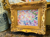 KADLIC Original Oil Painting Abstract Impasto Gold Gilt 15" Frame