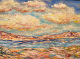 KADLIC Abstract Sunset Seascape Impasto Original Oil Painting On canvas 36x24"