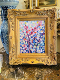 KADLIC Original Oil Painting Abstract Impasto Gold Gilt 15" Frame