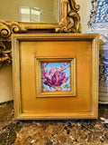 KADLIC Original Oil Painting Floral Magnolia Impasto Gold Gilt 10” Frame