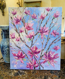 KADLIC Abstract Magnolia Flowers Original Oil Painting On Canvas 24x20”