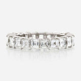 Vintage Platinum Earth Mined 4.30ct VS Diamond Anniversary Wedding Band Ring