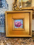 KADLIC Original Oil Painting Floral Magnolia Impasto Gold Gilt 10” Frame