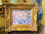 KADLIC Original Oil Painting Abstract Impasto Gold Gilt 15" Frame