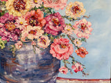 KADLIC Impressionist Flowers Seascape Original Oil Painting On Canvas 24x20
