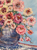 KADLIC Impressionist Flowers Seascape Original Oil Painting On Canvas 24x20