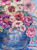 KADLIC Impressionist Flowers Seascape Original Oil Painting On Canvas 24x20