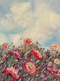 KADLIC Impressionist Flowers Landscape Original Oil Painting On Canvas 24x20