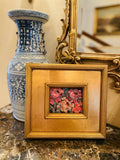 KADLIC Poppies Still Life Original Oil Table Painting Gold Gilt Frame 10”