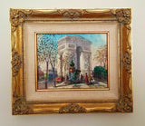 Vintage Midcentury Paris Street Scene Georges Gerbier Original Oil Painting