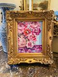 KADLIC Original Oil Painting Floral Still Life Impasto Gold Gilt 15" Frame