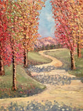 KADLIC Trees Autumn Fall Landscape Original Oil Painting 30x40"