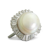 Billionaire's Estate Baroque South Sea Cultured Pearl 3.77 ct VS Diamond Ring