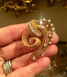 Stunning Retro Estate 14K Gold 1.00 ct VS Diamond Brooch Pin Necklace Pendant