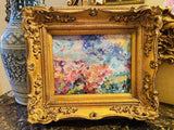 KADLIC Original Oil Painting Abstract Impasto Gold Gilt 15" Frame