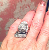 Estate 2.75ct VS Diamond Baguette Ballerina Ring Dant Ringdant Engagement Ring