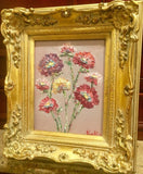 KADLIC Pink Wildflowers Floral Gardens Gilt Wood Frame 8x10”