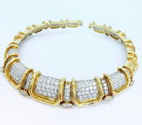 Stunning 8 Carat Marquise G/VS Diamond 18k Gold Heavy Choker Necklace 148 Grams