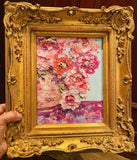 KADLIC Original Oil Painting Floral Still Life Impasto Gold Gilt 15" Frame