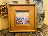 KADLIC Abstract Impasto Seascape Original Oil Painting Gilt 14” Frame Fine Art