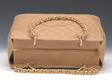 CHANEL Grand Shopping Tote GST Gold Chain Hand Tote Bag Beige Caviar 2002