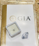 GIA Natural F/I 1 Pear Cut 0.77 Ct Diamond Gemstone