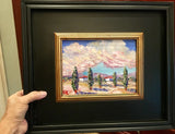 KADLIC Tuscany Italy Landscape Impasto Original Oil Painting 9x12 Gilt Frame