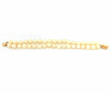Vintage Estate 14k Gold 8mm Pearl Multi Double Strand Bracelet Heavy