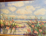 KADLIC Abstract Sunset Seascape Impasto Original Oil Painting 30x40” Canvas