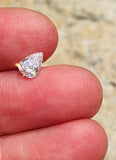 GIA Natural F/I 1 Pear Cut 0.77 Ct Diamond Gemstone