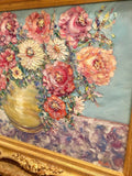 20x24 Vase Flowers Floral Still Life KADLIC Original Oil Painting Art Gilt Frame