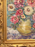 20x24 Vase Flowers Floral Still Life KADLIC Original Oil Painting Art Gilt Frame