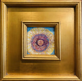 KADLIC Floral Impasto Original Oil Table Painting Gold Gilt Frame 11” Fine Art
