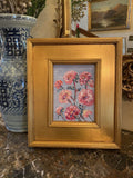 KADLIC Original Oil Painting Wildflowers Impasto Gold Gilt 14" Frame